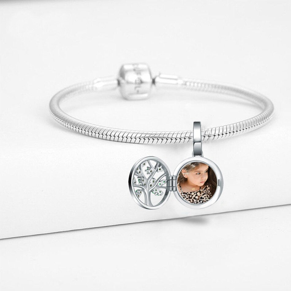 Custom Photo Charm with Necklace,Individual Personalized Photo Charm, Photo Gift PCN-012