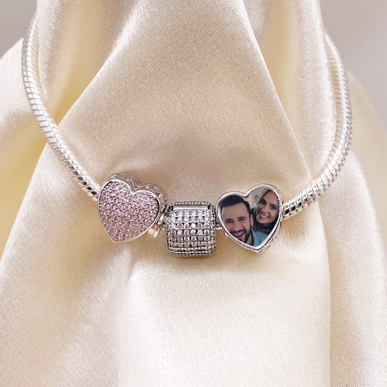 Custom Photo Charm of Bracelet, Fits Pandora Bracelet,Individual Personalized Photo Charm, Photo Gift PC-024