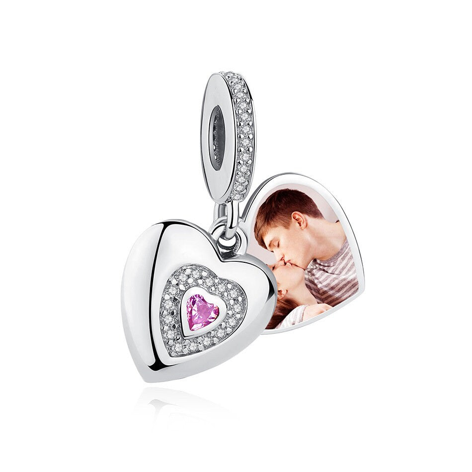 Custom Photo Charm of Bracelet, Fits Pandora Bracelet,Individual Personalized Photo Charm, Photo Gift PC-023