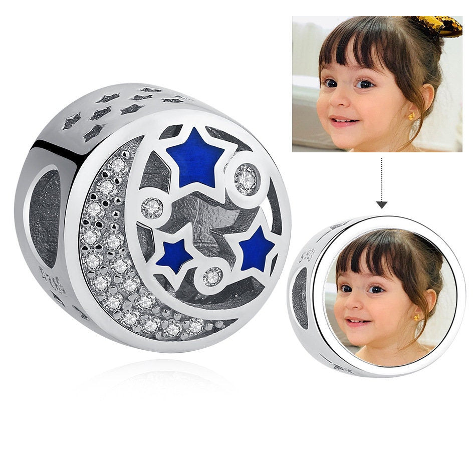 Custom Photo Charm of Bracelet, Fits Pandora Bracelet,Individual Personalized Photo Charm, Photo Gift PC-016