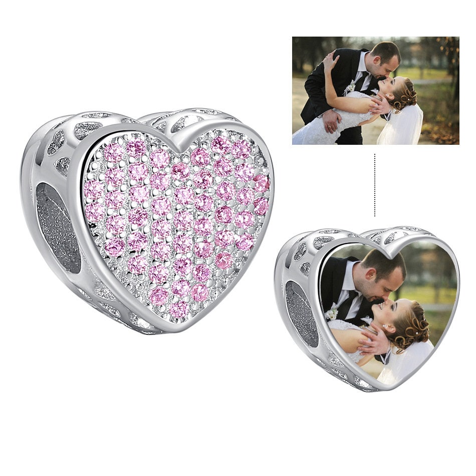 Custom Photo Charm of Bracelet, Fits Pandora Bracelet,Individual Personalized Photo Charm, Photo Gift PC-024