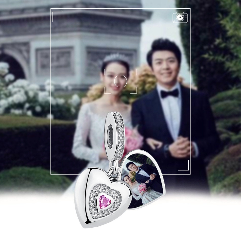 Custom Photo Charm of Bracelet, Fits Pandora Bracelet,Individual Personalized Photo Charm, Photo Gift PC-023
