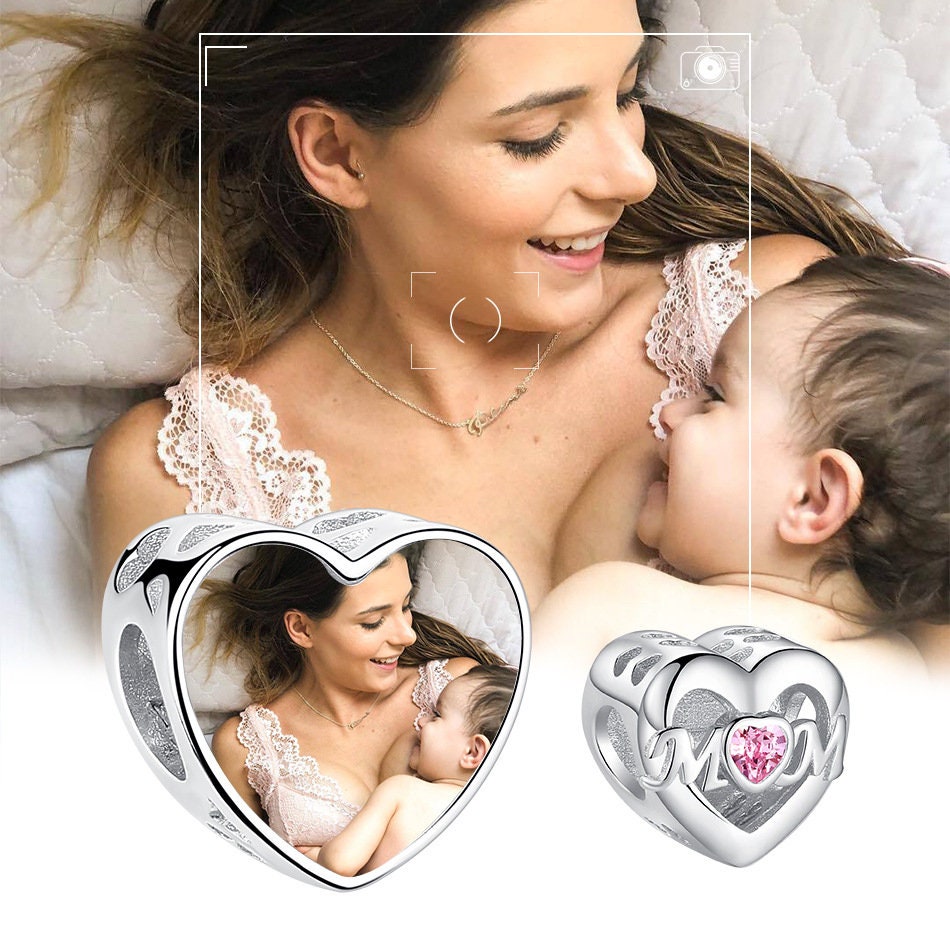 Custom Photo Charm of Bracelet, Fits Pandora Bracelet,Individual Personalized Photo Charm, Photo Gift PC-012