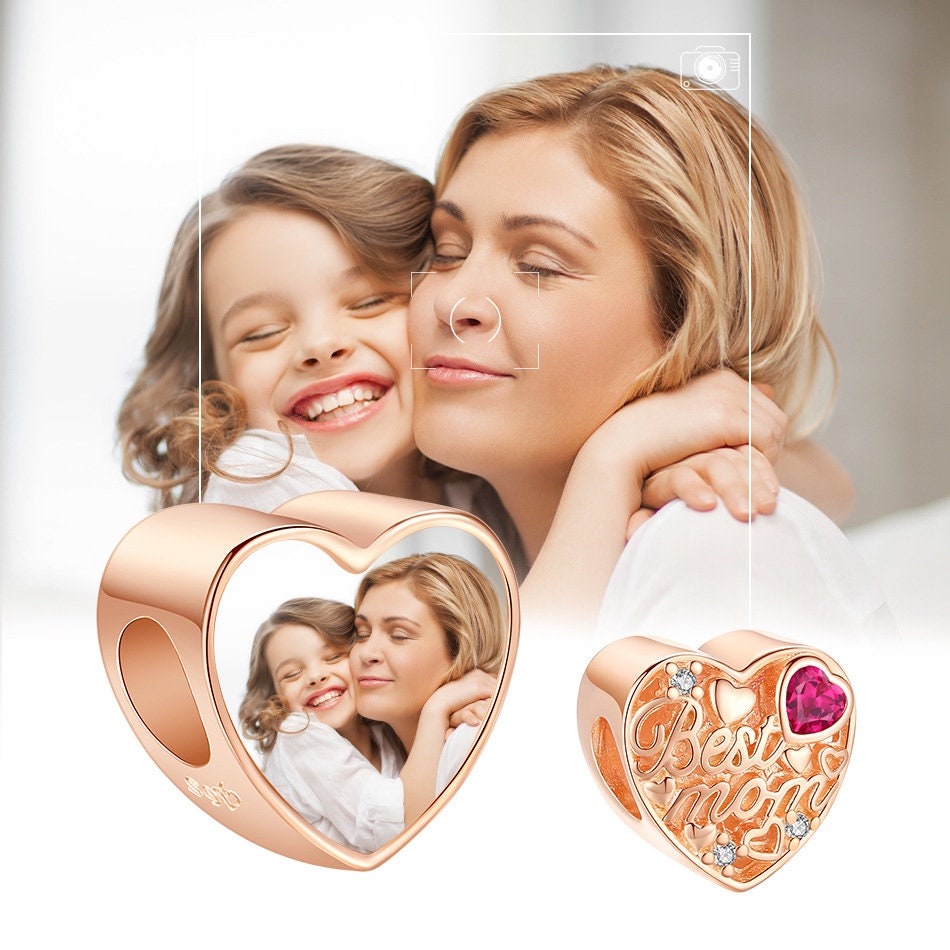 Custom Photo Charm of Bracelet, Fits Pandora Bracelet,Individual Personalized Photo Charm, Photo Gift PC-034