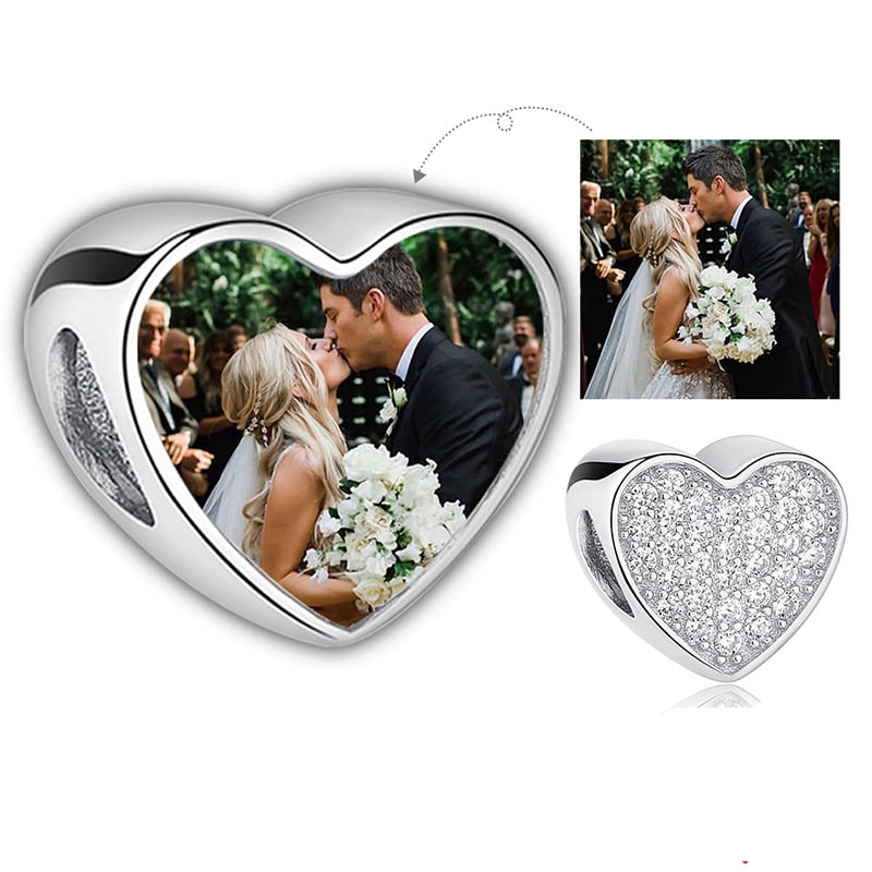 Custom Photo Charm of Bracelet, Fits Pandora Bracelet,Individual Personalized Photo Charm, Photo Gift PC-021