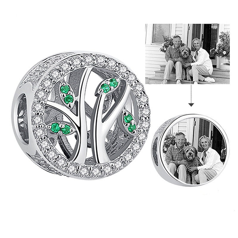 Custom Photo Charm of Bracelet, Fits Pandora Bracelet,Individual Personalized Photo Charm, Photo Gift PC-011