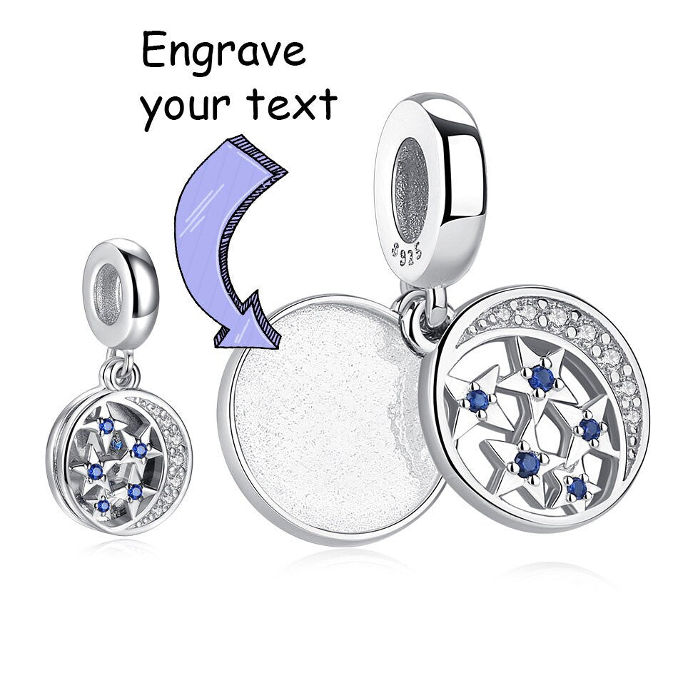 Custom Photo Charm of Bracelet, Fits Pandora Bracelet,Individual Personalized Photo Charm, Photo Gift,Engraved Photo charm PC-028