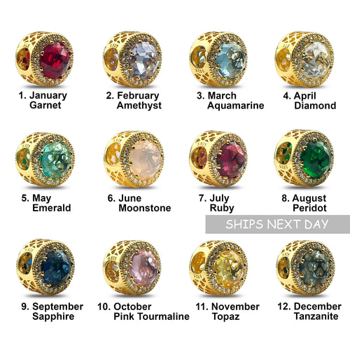 Birthstone gift, Birthstone pandora charm, Birthstone bracelet, Birthstone necklace