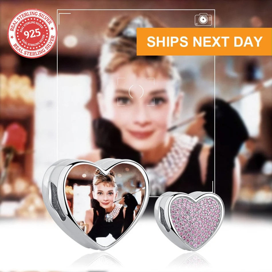 Custom Photo Charm of Bracelet, Fits Pandora Bracelet,Individual Personalized Photo Charm, Photo Gift PC-024