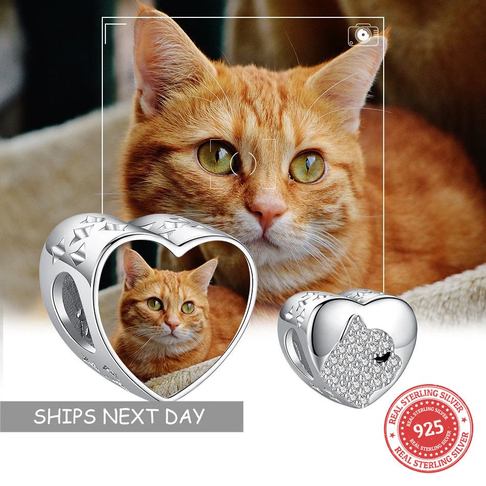 Custom Photo Charm of Bracelet, Fits Pandora Bracelet,Individual Personalized Photo Charm, Photo Gift PC-032