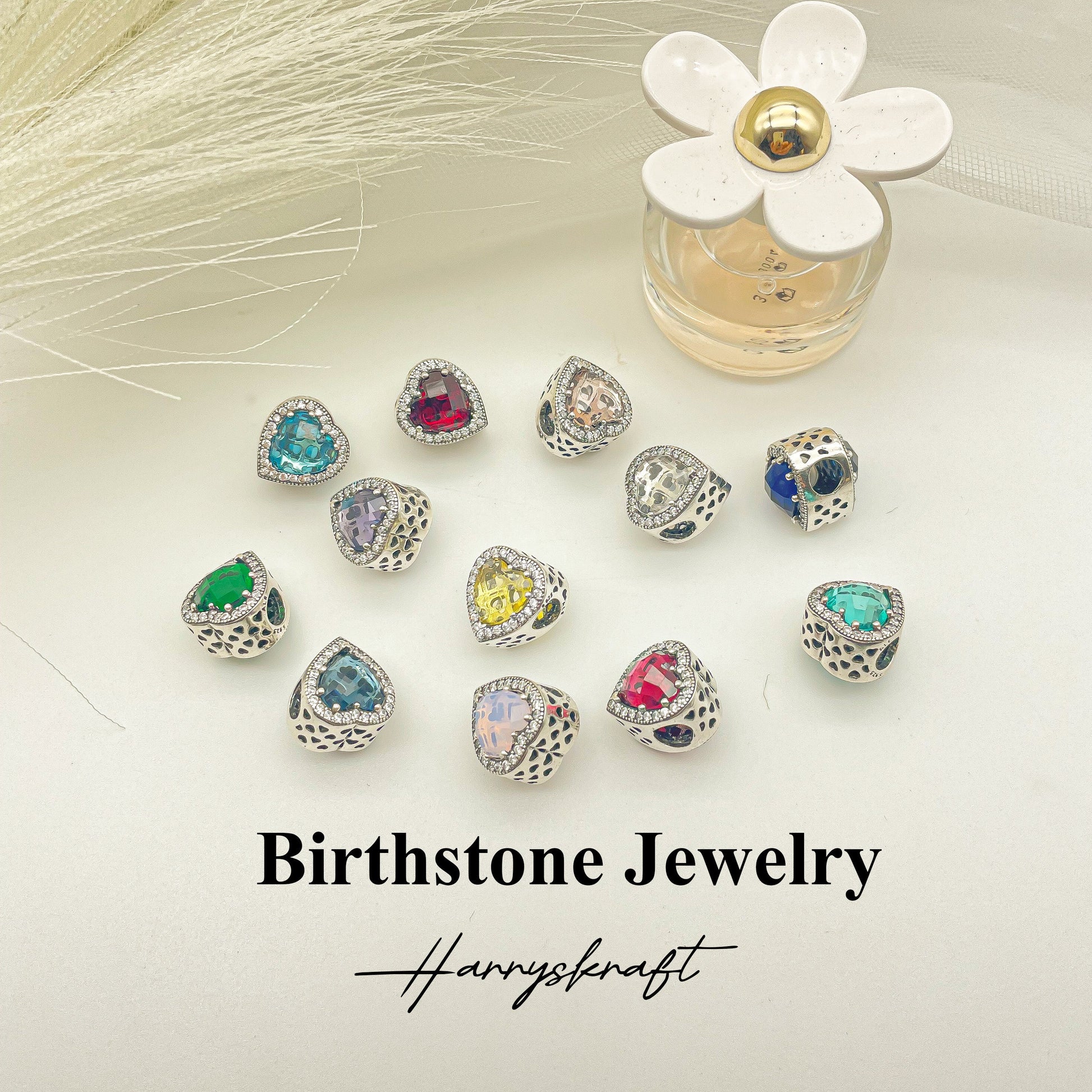 Birthstone gift, Birthstone charm, Birthstone bracelet, Birthstone necklace BSH-S