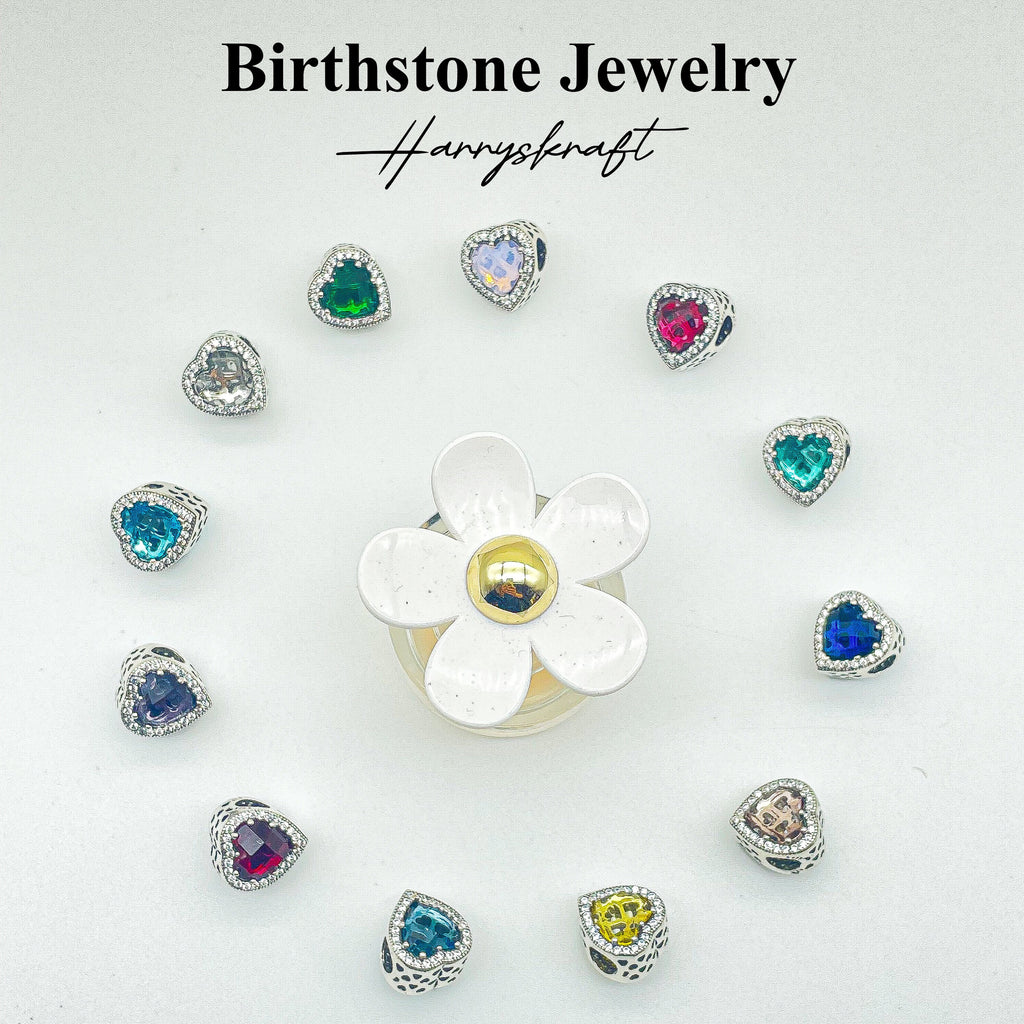 Birthstone gift, Birthstone charm, Birthstone bracelet, Birthstone necklace BSH-S