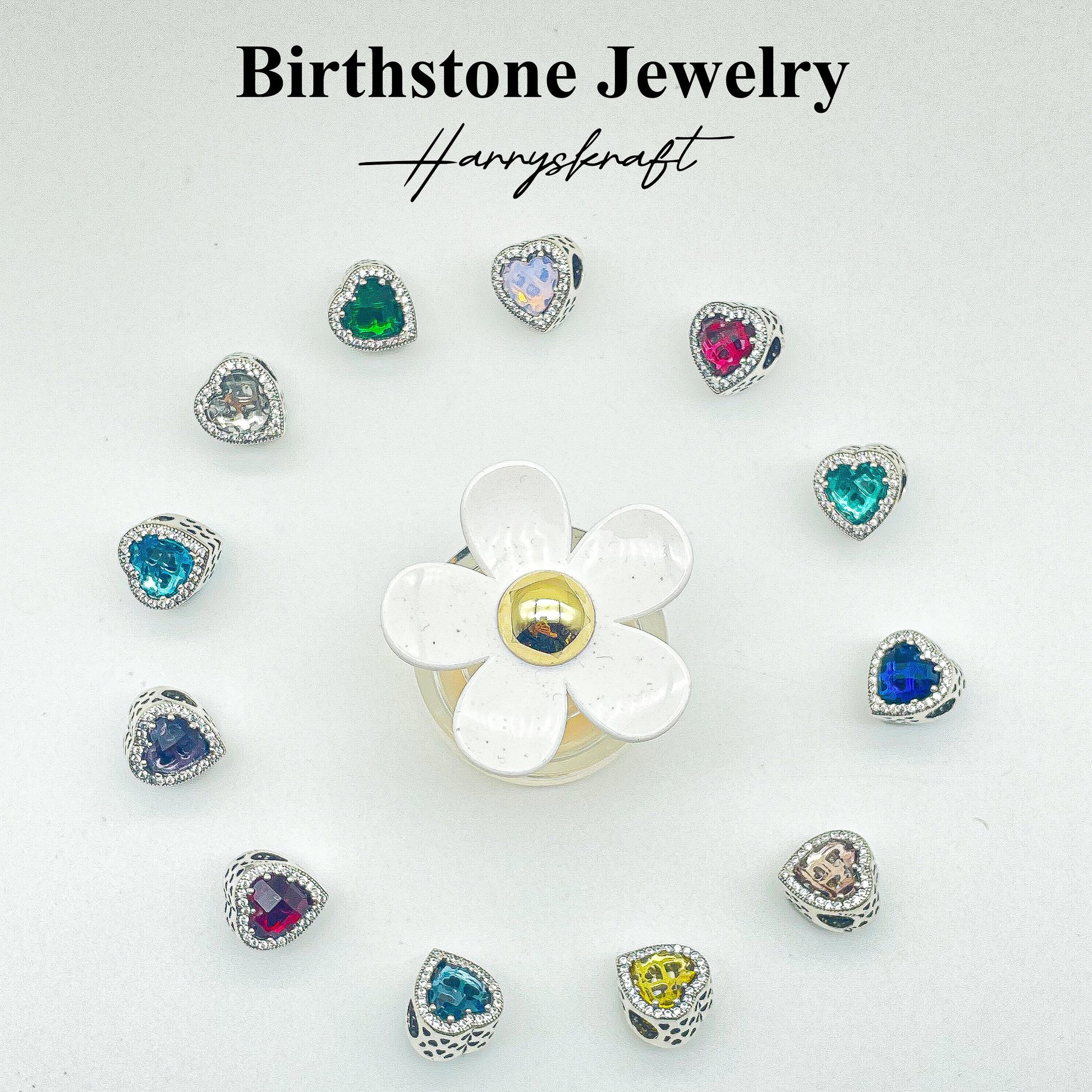 Birthstone gift, Birthstone charm, Birthstone bracelet, Birthstone necklace BSH-S