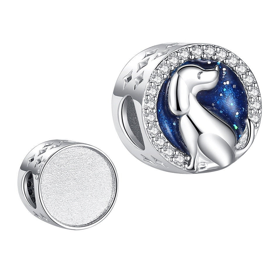 Custom Photo Charm of Bracelet,pet memorial, Fits Pandora Bracelet Necklace,, Photo Gift,Dog Charm,Pet lover gift PC-030