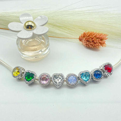 Birthstone gift, Birthstone charm, Birthstone bracelet, Birthstone necklace
