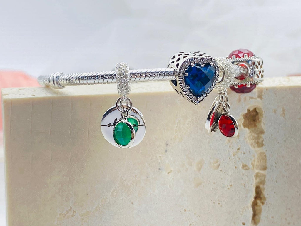 Birthstone gift, Birthstone charm, Birthstone bracelet, Birthstone necklace BSH-S